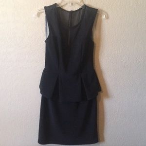 Bisou Bisou Black Peplum Dress